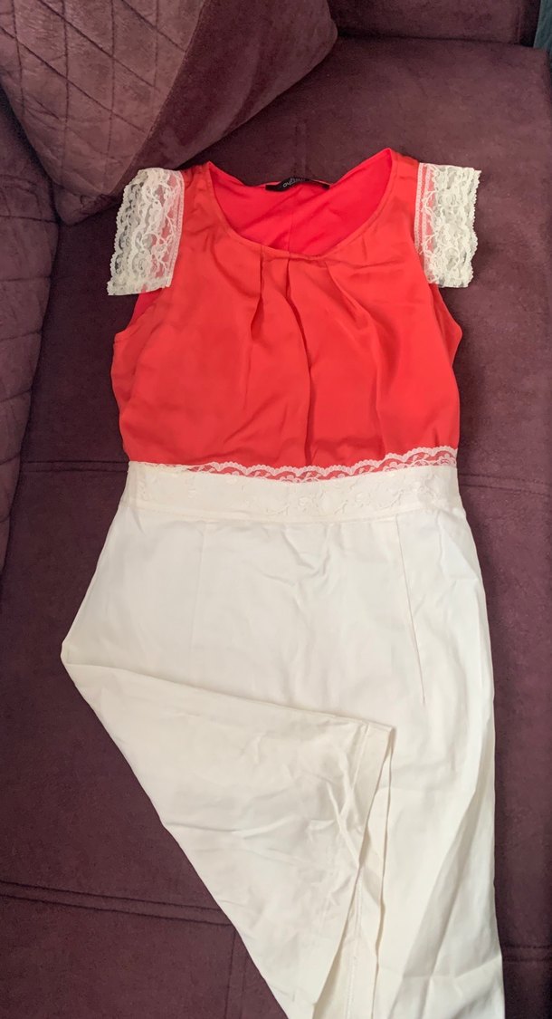 Dantel Detaylı nar çiçeği elbise - Görsel 2