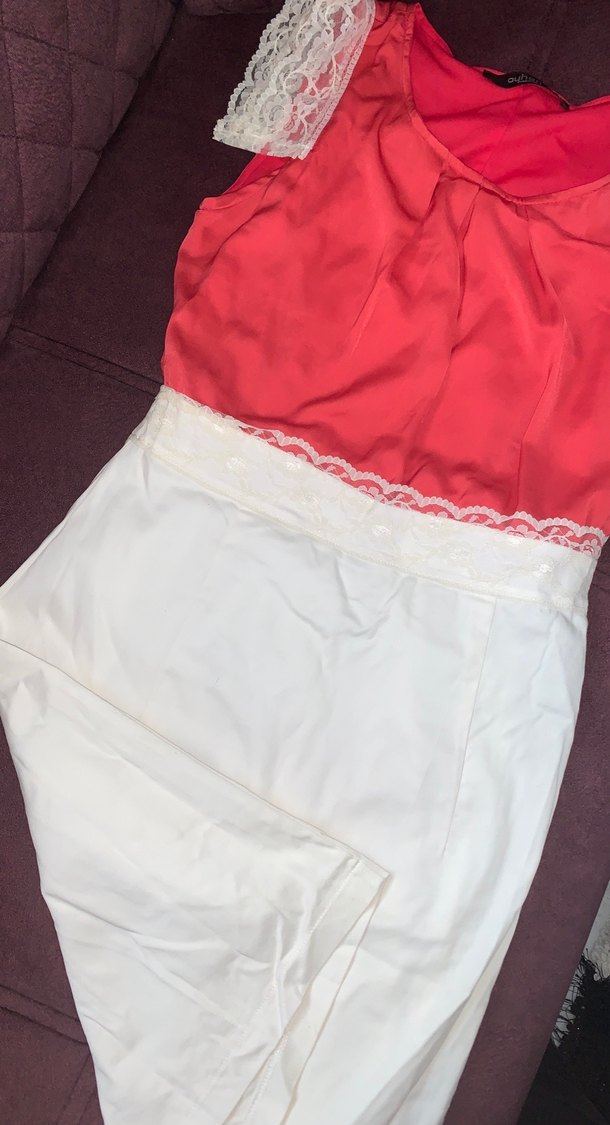 Dantel Detaylı nar çiçeği elbise - Görsel 3