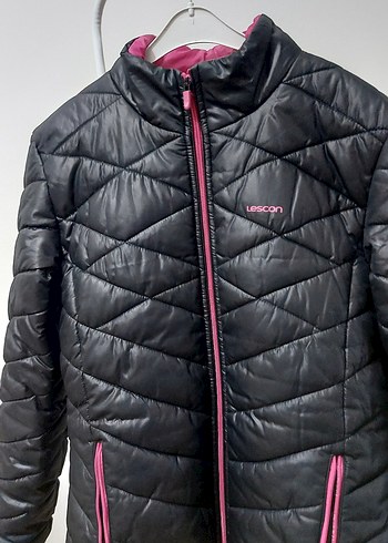 Kadın Pembe Siyah Fermuarlı Mont - Görsel 3