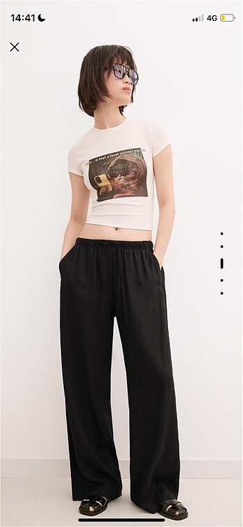 Bershka keten pantolon