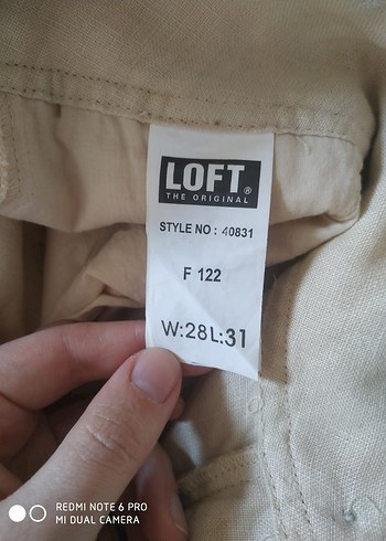 28 Beden Bej Kemerli Keten Midi Kadın Pantolon