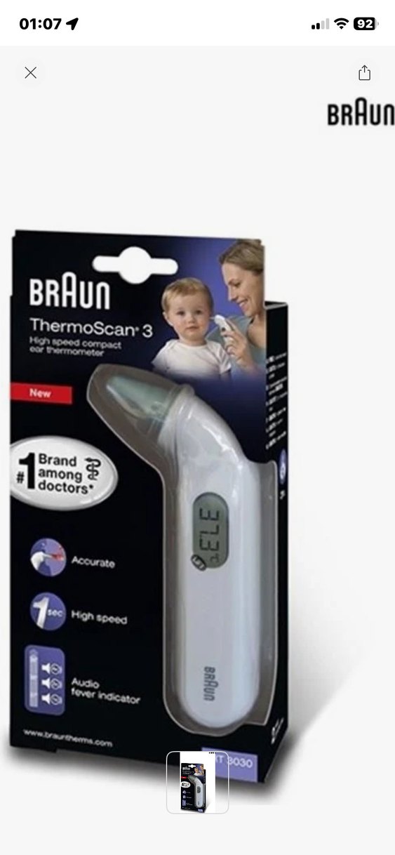 Braun Dijital Kulak Termometresi Gri - Görsel 2