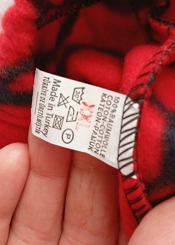 Kırmızı Kalp Desenli Pijama - Görsel 6