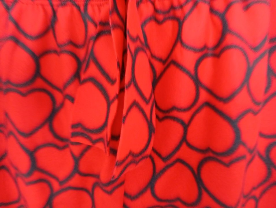 Kırmızı Kalp Desenli Pijama - Görsel 5