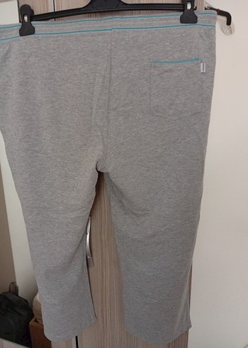 Gri Pamuklu Kadın Midi Eşofman Altı - Görsel 2