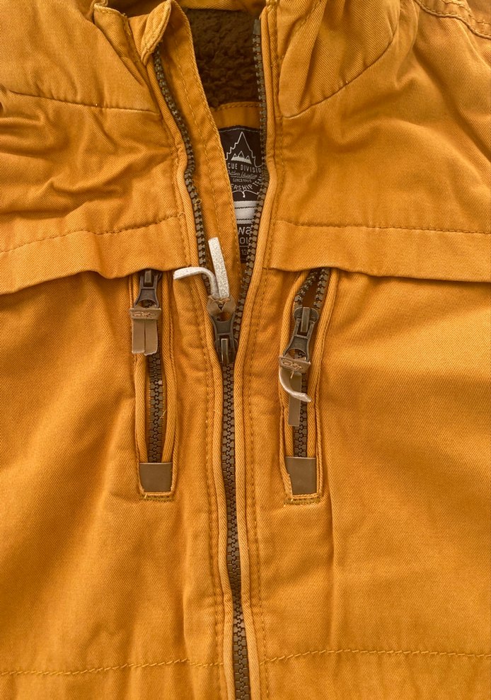 Kahverengi/koyu sarı tonlarında 8-9 yaş erkek mont - Görsel 4