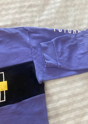 Erkek Mor Uzun Kollu Sweatshirt - Görsel 2