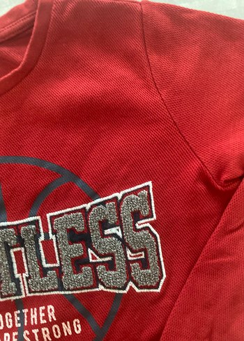 Kırmızı Erkek Sweatshirt Limitless Baskılı - Görsel 3