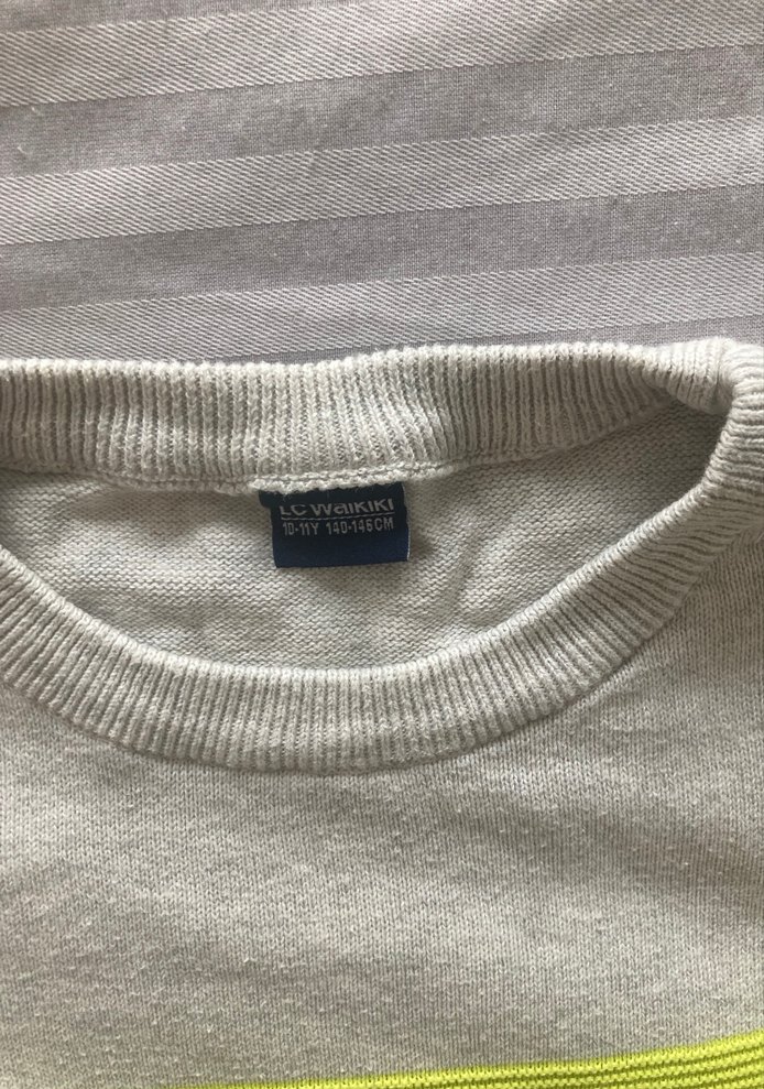 Erkek Çocuk Yeşil Pamuklu Triko Kazak - Görsel 4