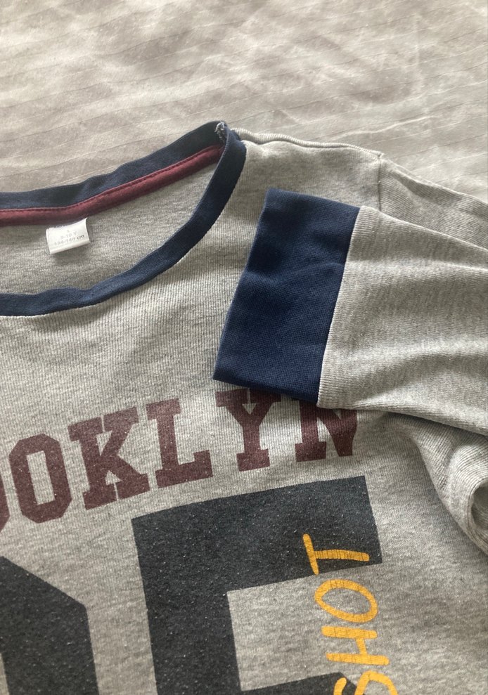 Gri Erkek Sweatshirt, Uzun Kollu, Baskılı - Görsel 3