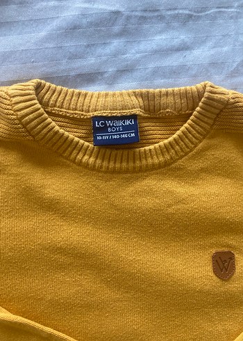 Sarı Erkek Örgü Pamuklu Sweatshirt - Görsel 3