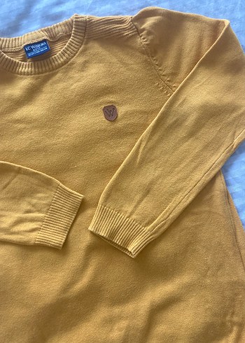 Sarı Erkek Örgü Pamuklu Sweatshirt - Görsel 2