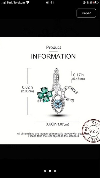 Beden Lucky yonca sallantılı Charm