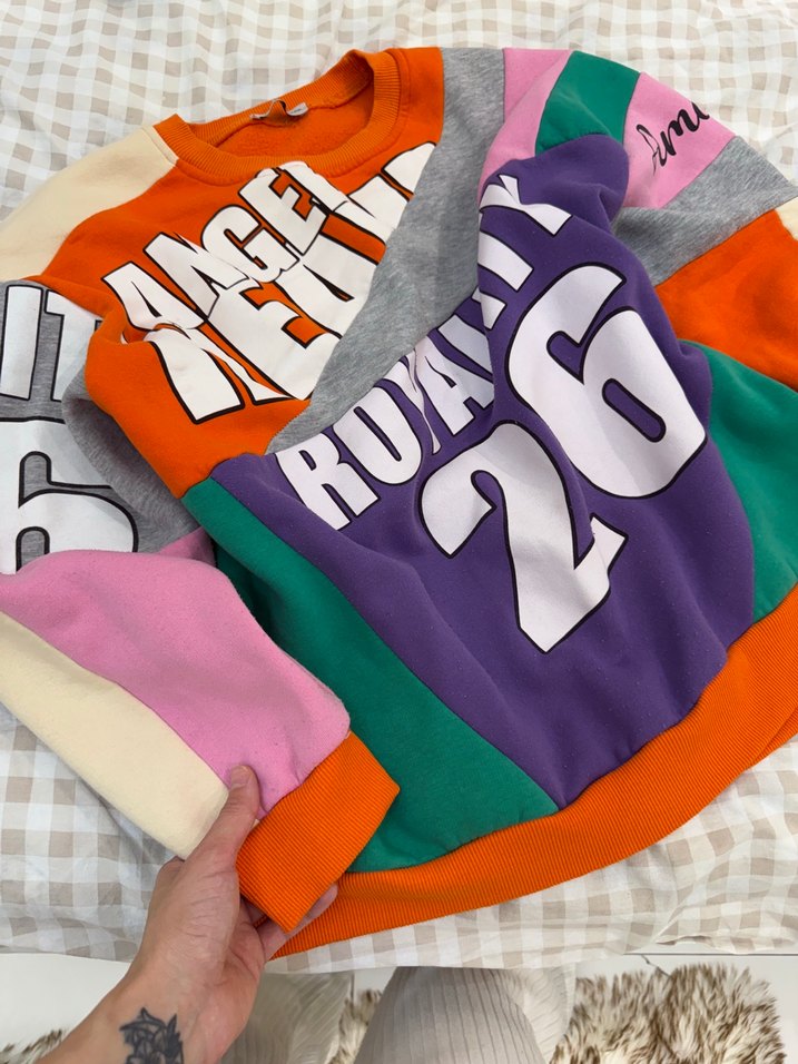 Renkli Bloklu Oversize Sweatshirt — görsel 2/6