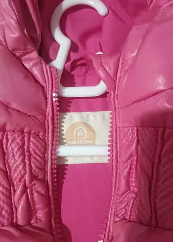 Standart Beden Beden Pembe Parlak Kız Mont