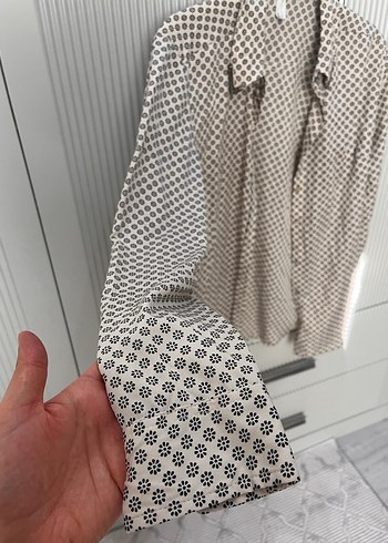 Düğmeli Bohem Gri  Bluzu - Görsel 2