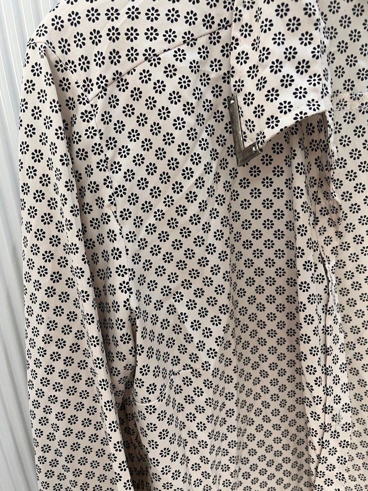 Düğmeli Bohem Gri  Bluzu - Görsel 3