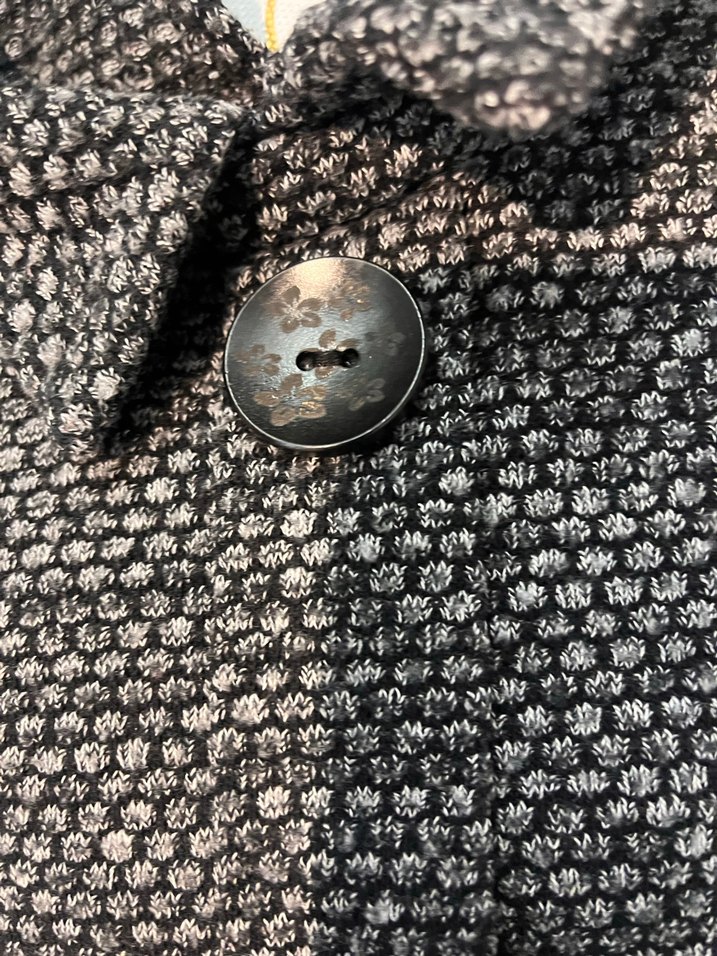 Düğmeli Gri Kız Triko Hırka - Görsel 3