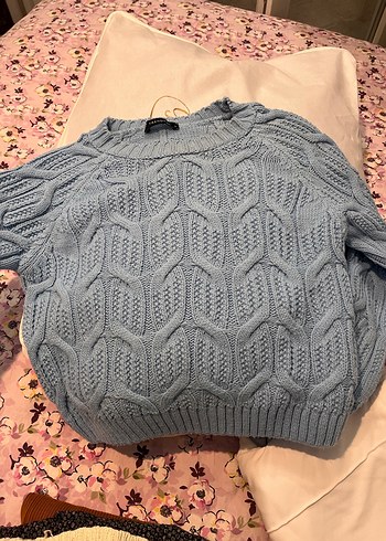 Gri Örgü Kadın Kazak - Görsel 4