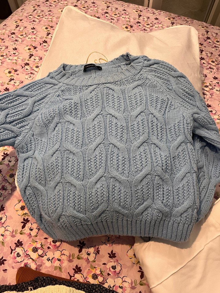 Gri Örgü Kadın Kazak - Görsel 4