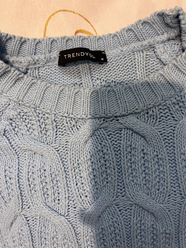 Gri Örgü Kadın Kazak - Görsel 2