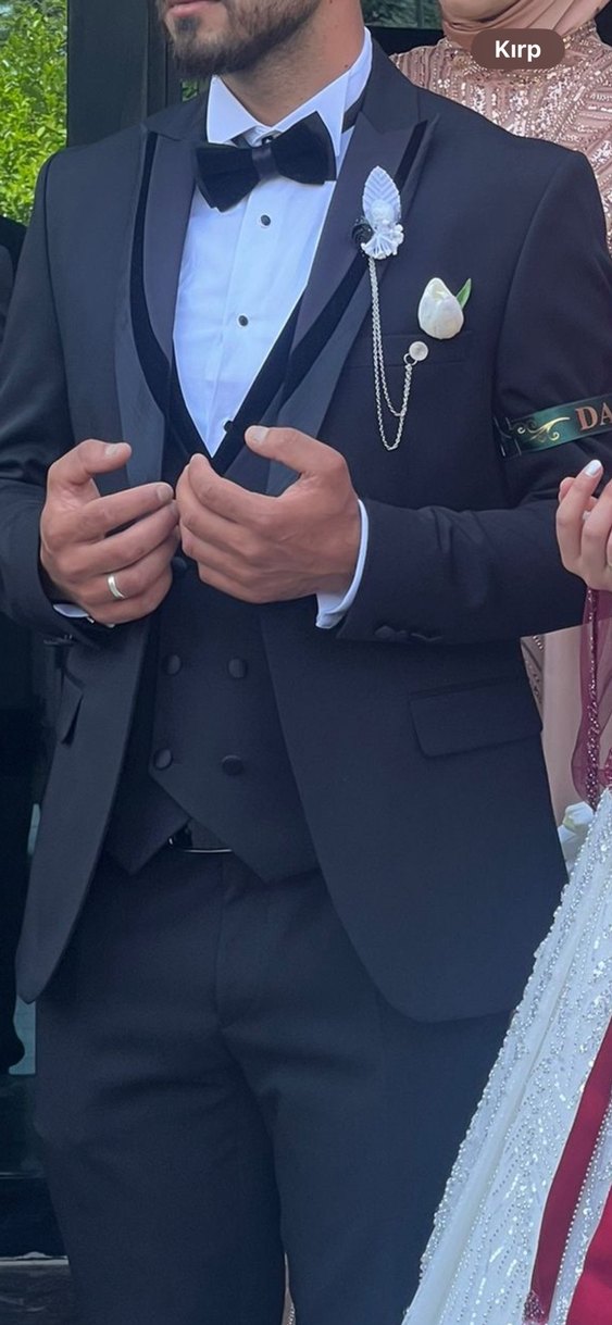 Düğün için Siyah Modern Klasik Damat Takımı - Görsel 2