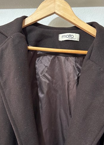 Kemerli Uzun Kahverengi Kadın Kaban - Görsel 2