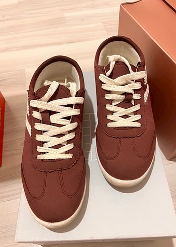 Bordo Kadın Dolgu Topuk Sneakers