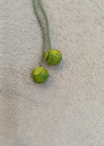 Yeşil Çiçekli Püsküllü Uzun Kadın Kolyesi - Görsel 3