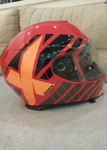Renkli Baskılı Biker Kask - Görsel 3