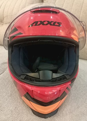 Renkli Baskılı Biker Kask - Görsel 9