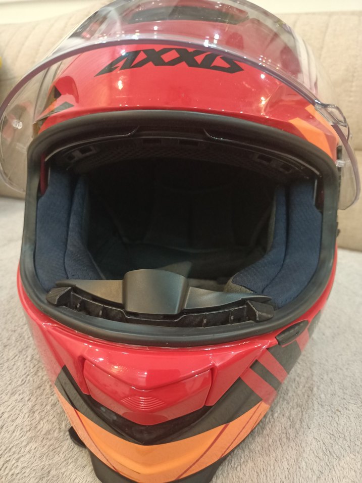 Renkli Baskılı Biker Kask - Görsel 2
