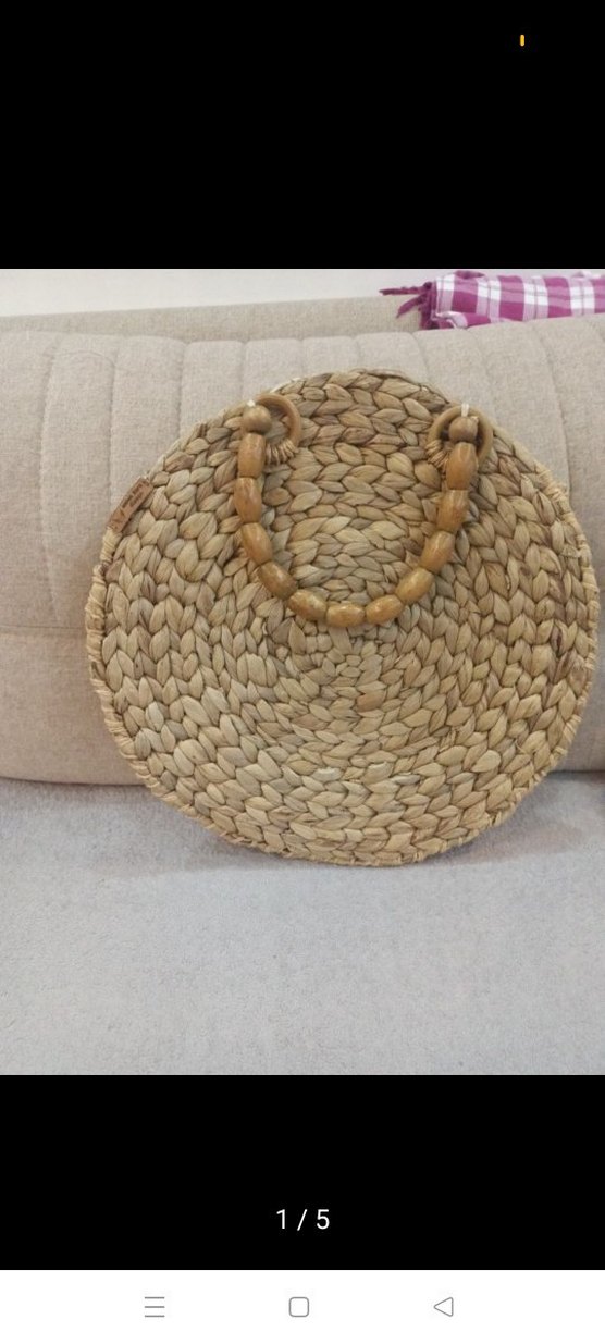 el yapımı hasır çanta - Görsel 5