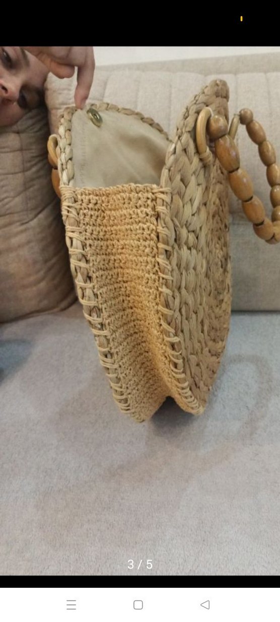 el yapımı hasır çanta - Görsel 3