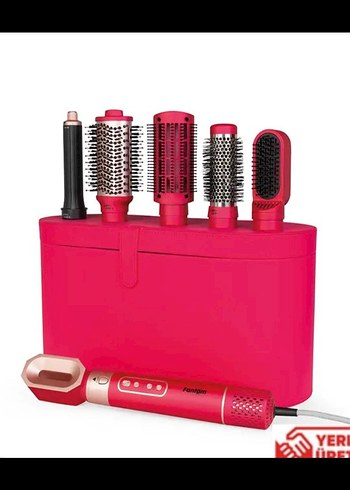 Pembe Saç Şekillendirici Seti 5 Başlıklı