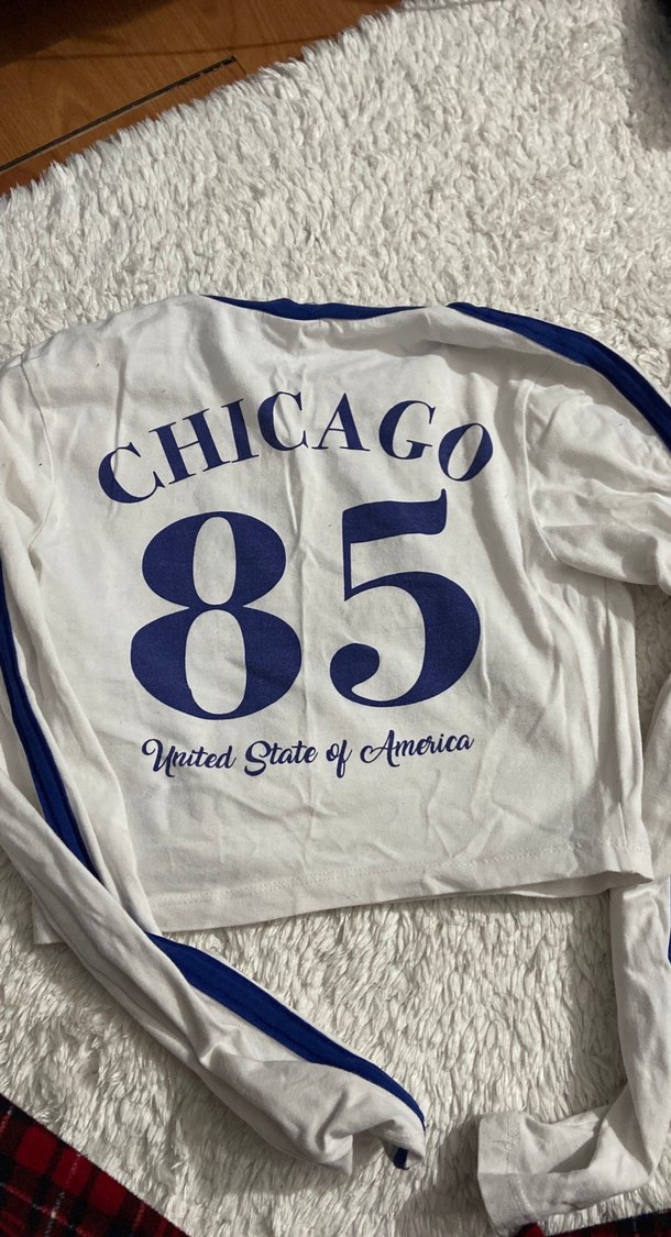 Uzun Kollu Beyaz Crop Top - Görsel 3