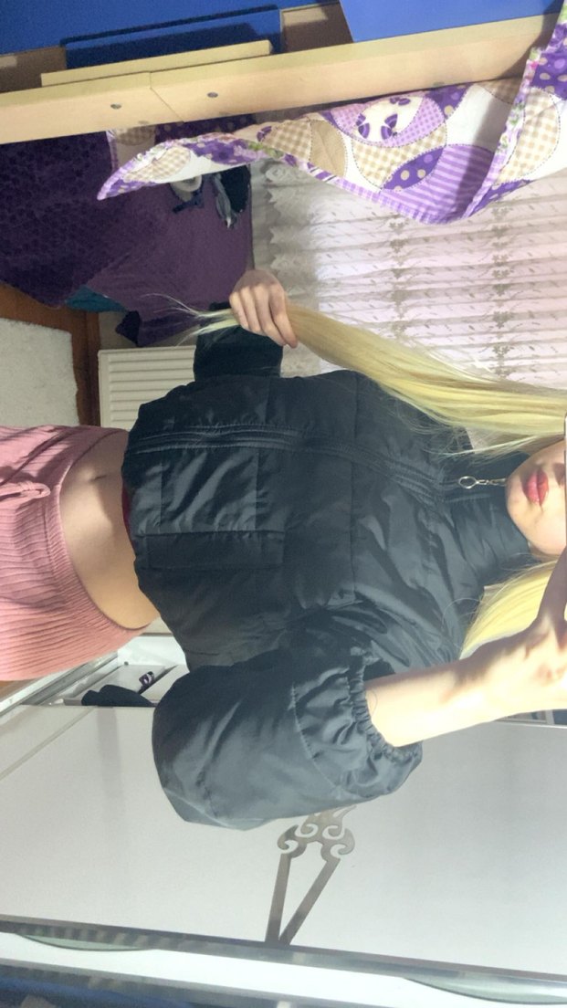 Kadın Siyah Fermuarlı Yüksek Yakalı Crop Mont - Görsel 2