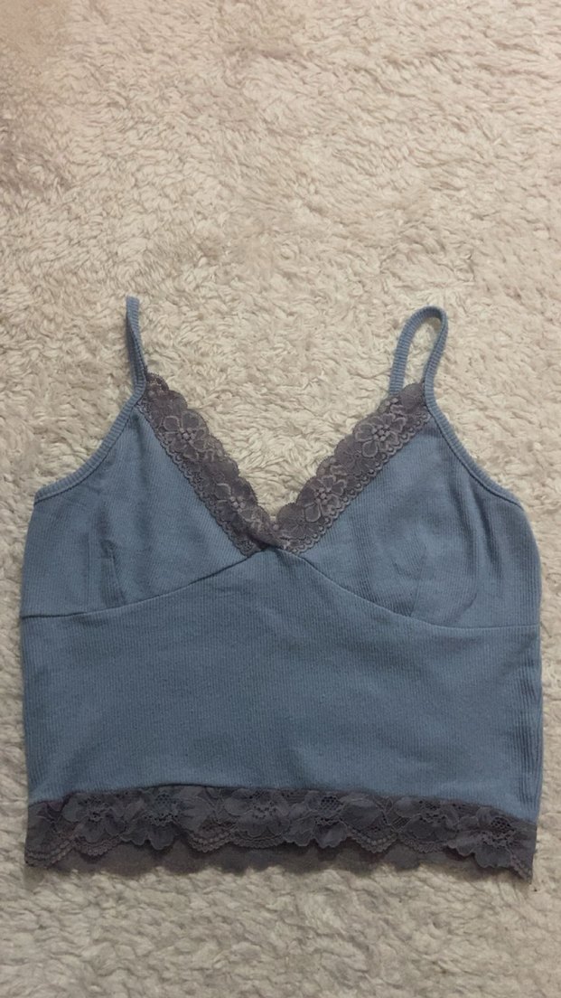 Mavi Dantel Detaylı Midi Sütyen - Görsel 2