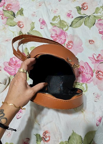 Zincir Detaylı Kahverengi Bohem Kadın Çanta - Görsel 3