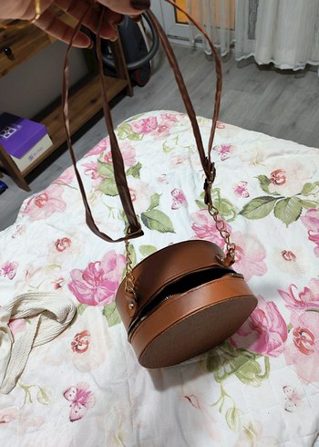 Zincir Detaylı Kahverengi Bohem Kadın Çanta - Görsel 2