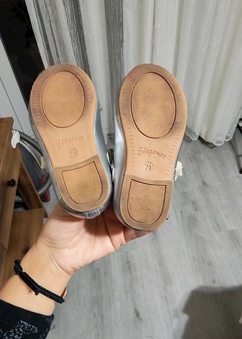 İnci Detaylı Gri Kız Çocuk Babet - Görsel 2