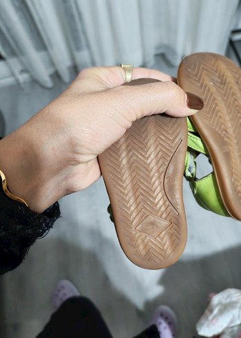 Kız Çocuk Yeşil Tokalı Sandalet - Görsel 3