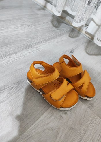 Sarı kızÇocuk Cırt Cırtlı Sandalet - Görsel 2