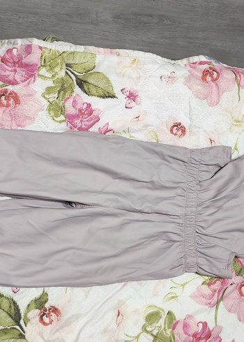 Gri Desenli Bebek yağmur tulumu içi polarlı - Görsel 3