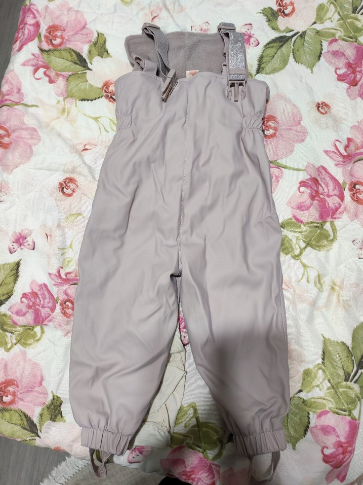 Gri Desenli Bebek yağmur tulumu içi polarlı - Görsel 2