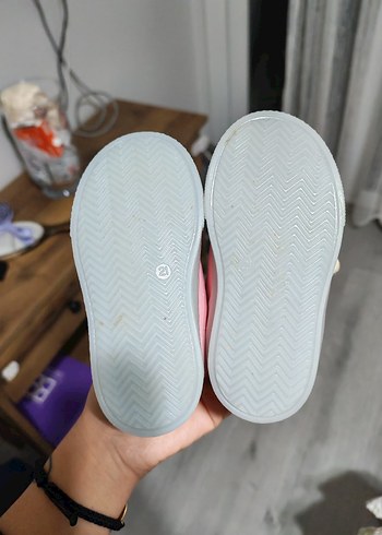 Kız Çocuk Pembe Cırt Cırtlı Sneaker - Görsel 2