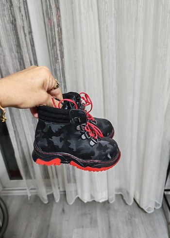 Kırmızı Kamuflaj Desenli Kız Çocuk Botu - Görsel 4