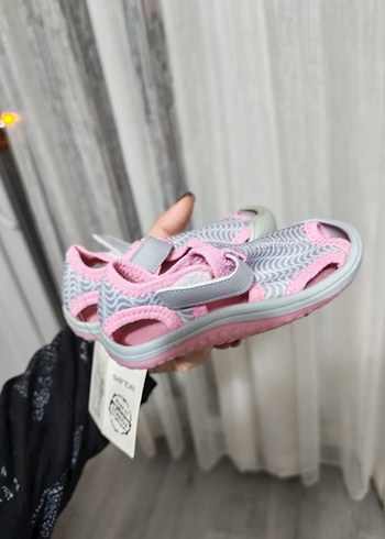 Yılan Desenli Pembe Kız Çocuk Sandalet - Görsel 2