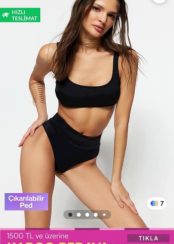 Siyah Basic İki Parça Bikini - Görsel 2