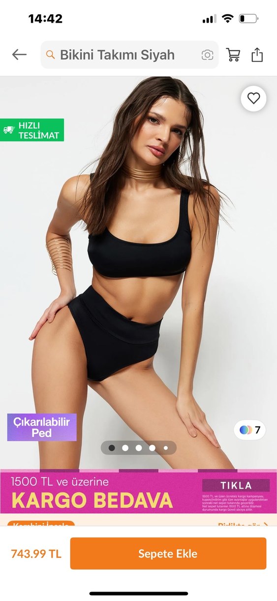 Siyah Basic İki Parça Bikini - Görsel 2